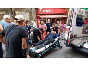 Yürüme engelli vatandaşın talihsiz anı