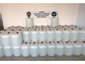 Alanya’da 2 bin 520 litre kaçak etil alkol ele geçirildi