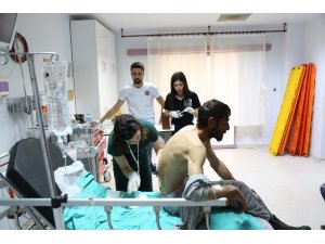 Ayı saldırısında yaralandı, helikopterle hastaneye kaldırıldı