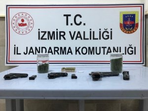 Beydağ’da jandarmadan uyuşturucu ve silah baskını