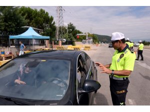 Tokat'ta bayram öncesi "drone" ile trafik denetimi