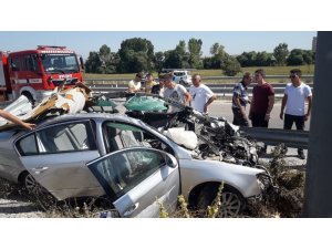 Balıkesir’deki kazada 5 kişi yaralandı