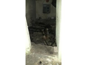 Ahırda çıkan yangın eve sıçradı