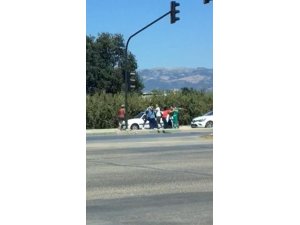 Bursa’da trafik magandaları temizlik işçisine saldırdı