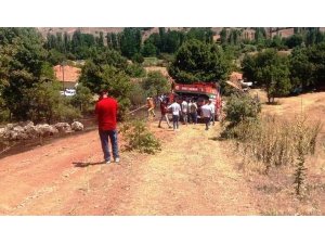 Hisarcık’taki arazi yangını yerleşim alanına sıçramadan söndürüldü