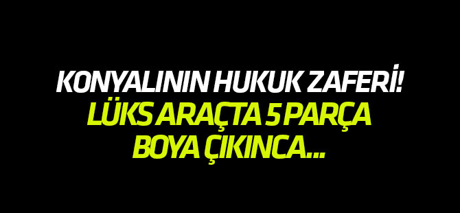 Boyalı çıkan sıfır otomobille ilgili "emsal" karar