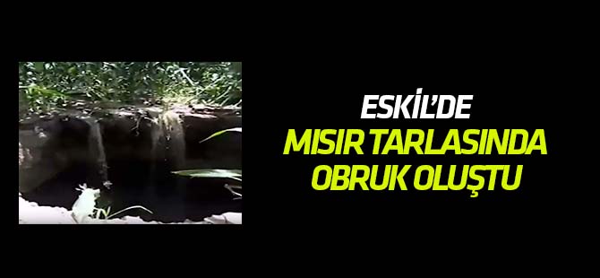 Eskil'de yeni obruk oluştu