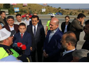 Bakan Soylu trafik denetimine katıldı