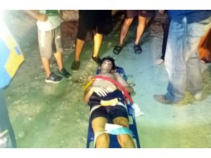 Uçurumdan düşen çocuk güçlükle kurtarıldı