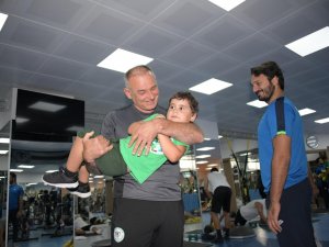Kerim antrenmanın maskotu oldu
