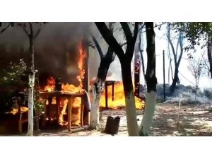 Kafede korkutan yangın