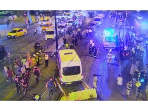 Tramvay yolundaki feci kazanın görüntüleri ortaya çıktı