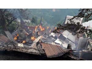 Giresun’un Espiye ilçesinde yangın