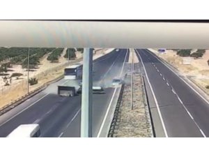 14 kişinin yaralandığı zincirleme kazanın görüntüleri ortaya çıktı