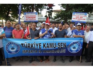 Isparta’da hükümetin zam teklifine protesto