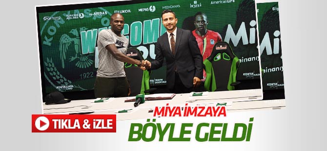 Miya, Konyaspor'a imzaya böyle geldi VİDEO