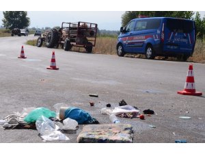 Tarım işçileri taşıyan traktör devrildi: 8 yaralı