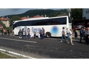 Yolcu otobüsünün çarptığı yaya hayatını kaybetti