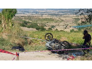 Kütahya'da devrilen motosikletin sürücüsü öldü