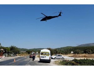 Jandarma sürücüleri havadan denetliyor