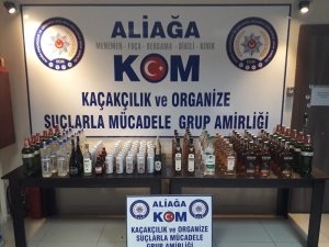 Aliağa’da kaçak içki operasyonu