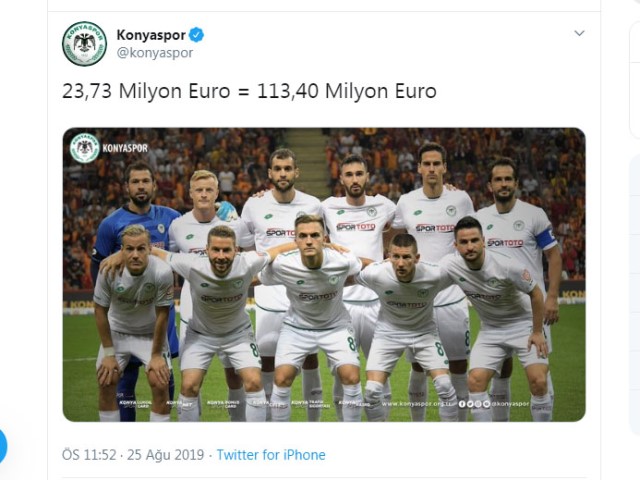 Konyaspor’dan kıyaslama