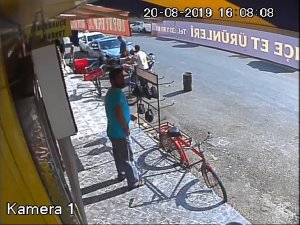 Kameraya yakalanan bisiklet hırsızı tutuklandı