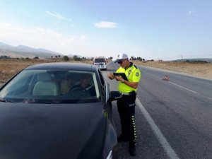 Hisarcık polisinden emniyet kemeri uygulaması