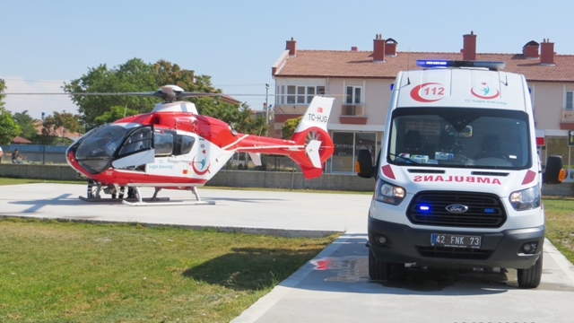 Hava ambulansı 15 günlük Yiğit için havalandı