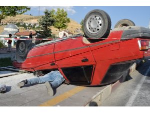 Malatya’da otomobil takla attı: 1 yaralı