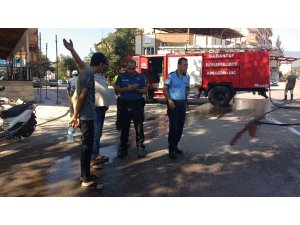 Seyir halindeki LPG’li otomobil alev aldı, faciadan dönüldü