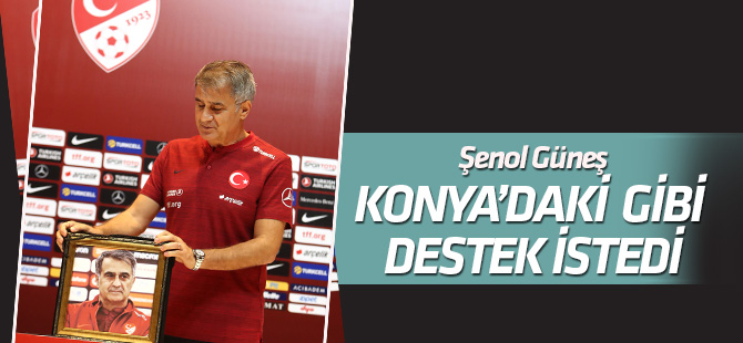 Şenol Güneş Konya'daki destek gibi destek istedi