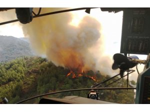 Marmaris’te orman yangını başladı