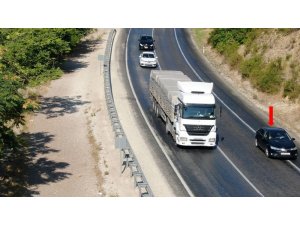 Şerit ihlallerine ceza, havadan geldi