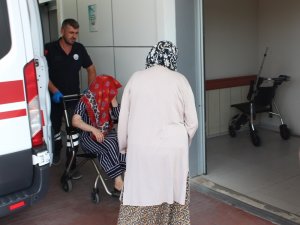 Kocasının darp ettiği kadın komşusuna sığındı