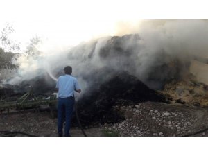 Saman yüklü tırda yangın