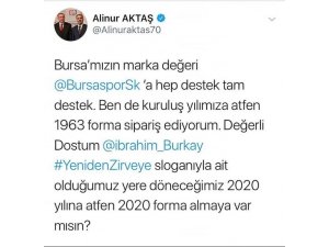 Aktaş ve Burkay’dan Bursaspor’a forma desteği