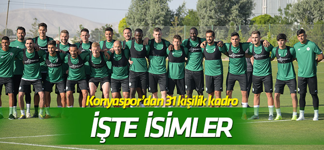 Konyaspor'un yeni sezon kadrosu