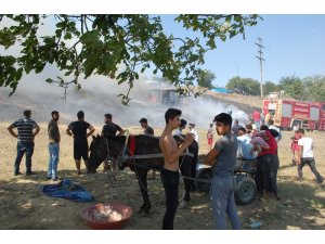 İlçeyi duman bulutu sardı, vatandaşlar merakla izledi