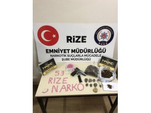 Rize’de torbacının evine şafak operasyonu