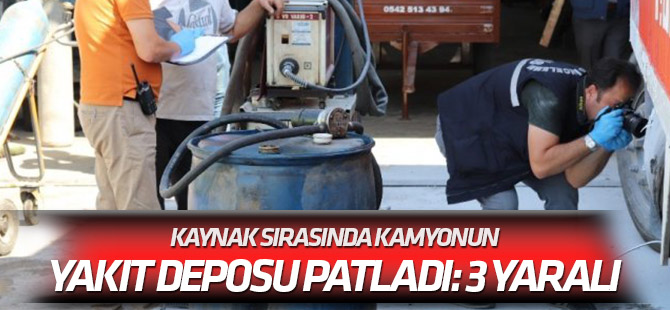 Karaman'da kamyonun yakıt deposu patladı: 3 yaralı