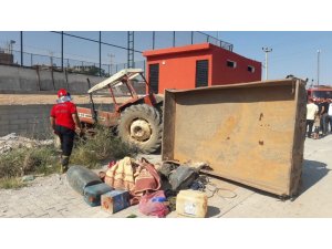 İkiye bölünen traktörlerden yara almadan kurtuldular