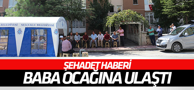 Konyalı askerin şehadet haberi ailesine ulaştı