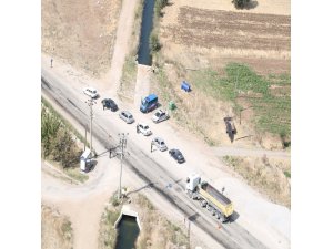 Çanakkale’de helikopterle havadan trafik denetimi