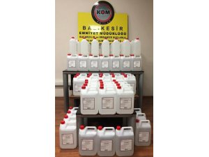 Balıkesir’de kaçak etil alkol operasyonu