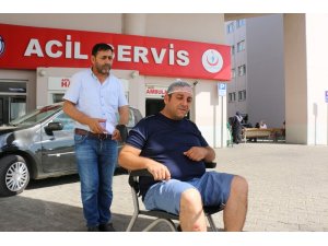 Saldırıya uğrayan servis sürücüsü hastanelik oldu