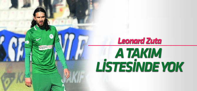 Zuta, Konyaspor'un A takım listesinde yok