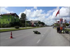 Terme’de motosikletin çarptığı yaya öldü