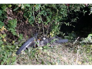 Uçuruma düşen motosikletin sürücüsü öldü