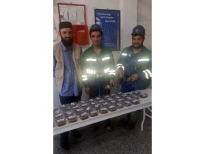 Beşir Derneği Nallıhan Şubesi madencilere aşure dağıttı